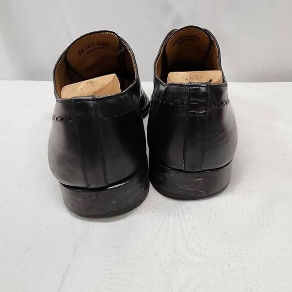 Florsheim Mens 12 Rucci Cap Toe Balmoral Oxford Black Leather Dress Shoes - Picture 3 of 10